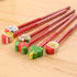Christmas Stationery 5pcs/lot Santa Claus Snowman Tree Pencil with Eraser Cap for School Office Supplies - menochic